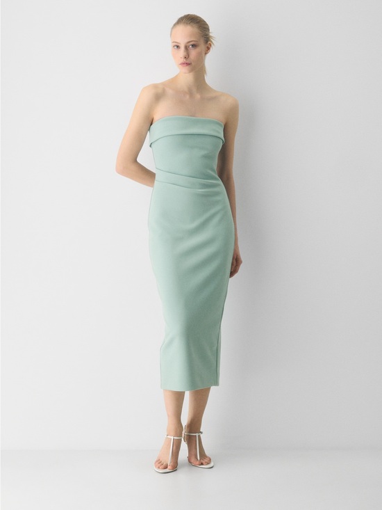 Aritzia Dresses & Skirts - Aritzia FigureKnit Eyecatched Dress in Goddess Sage